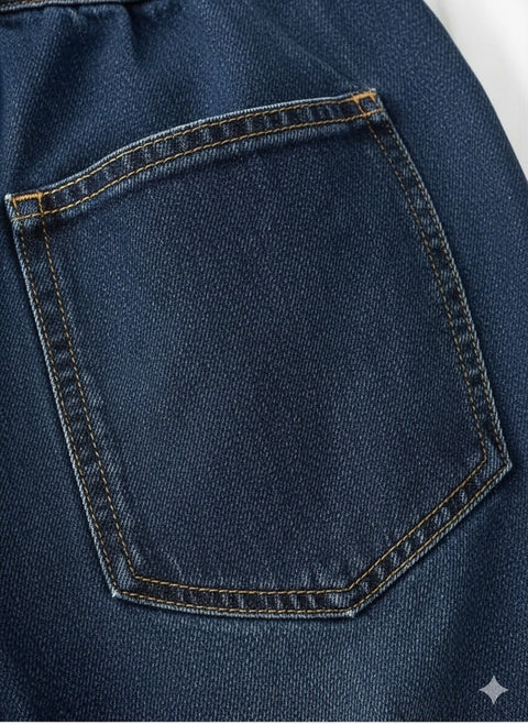 Urban Loose-Fit Denim Cargo Pants