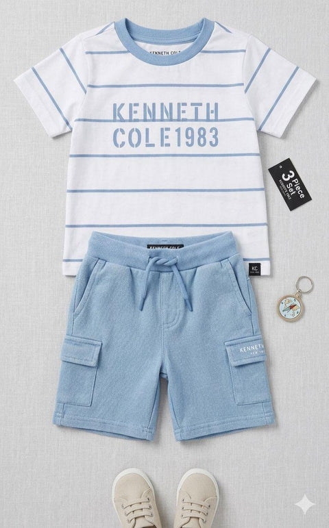 The Kenneth Cole® Toddler Stripe Tee & Cargo Shorts Set