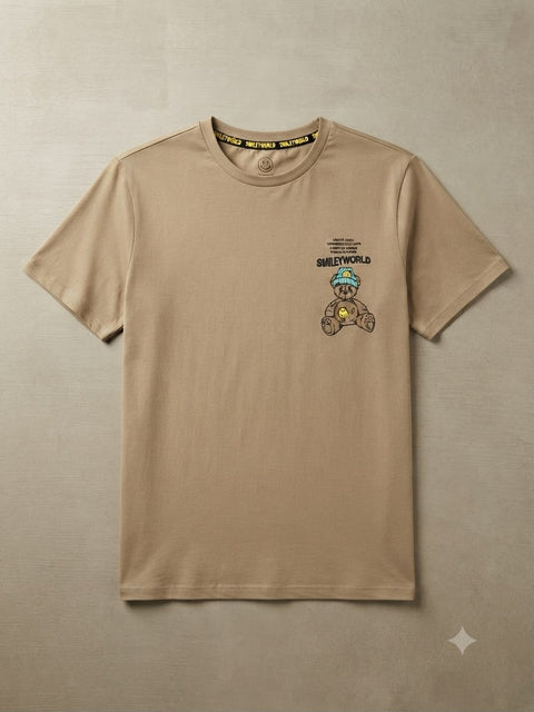 SmileyWorld® Graphic T-Shirt – Beige / Khaki