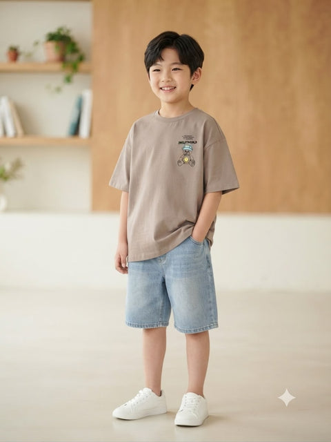 SmileyWorld® Graphic T-Shirt – Beige / Khaki