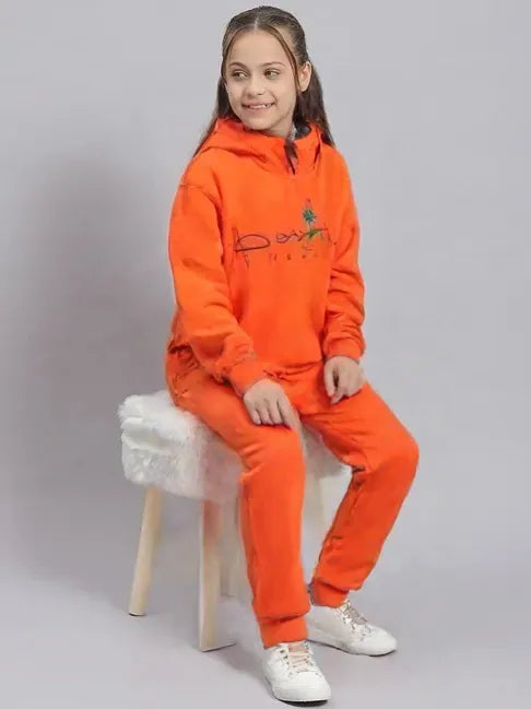 Positive Thinking Hooded Fleece Tracksuit for Kids