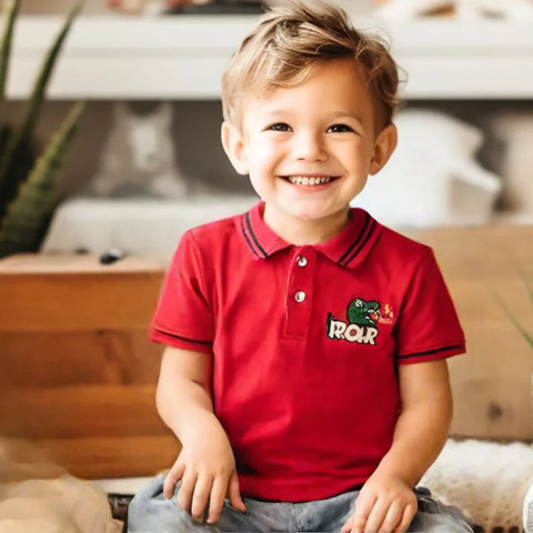 DINO-RED-POLO