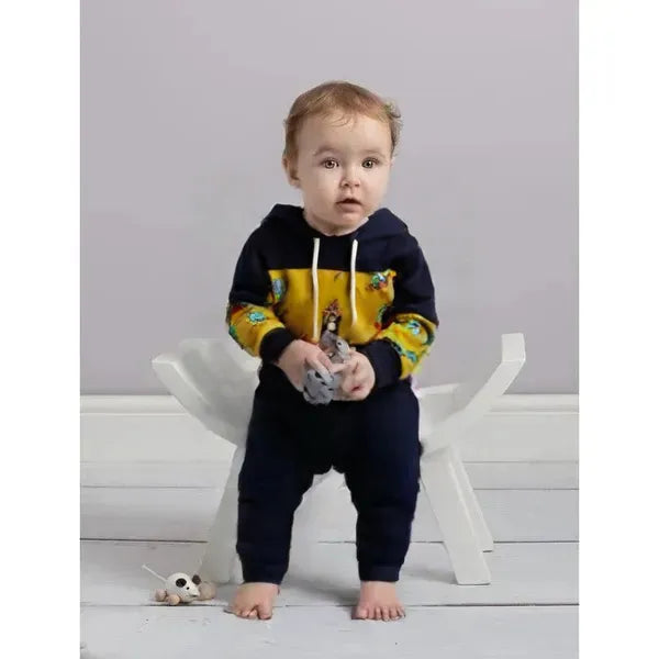 Black Hoodie Tracksuit for Kids