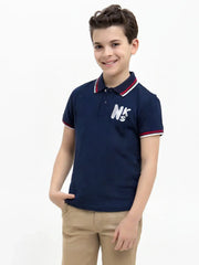 NKs Red Tipping Polo Shirt – Navy