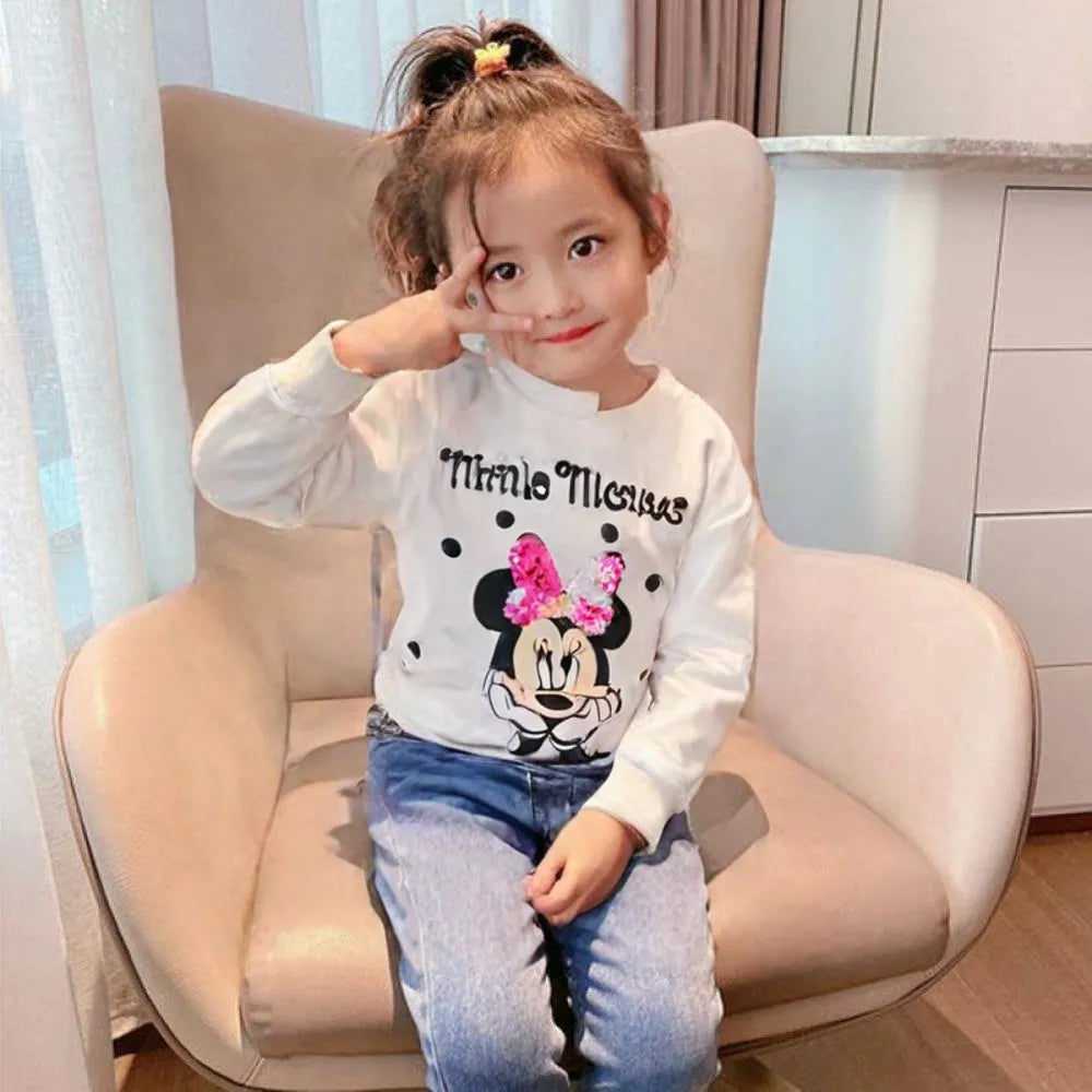 Zara Minnie Mouse Sequence Sweat Shirt