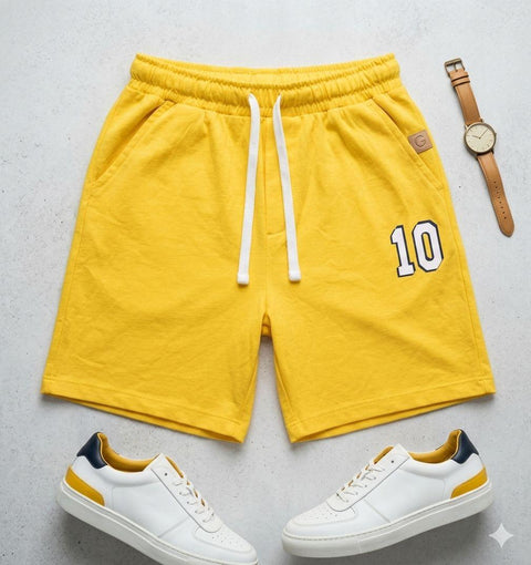 The '10' Collection: Kids Premium Active Shorts - Soft Blended Cotton (Yellow)