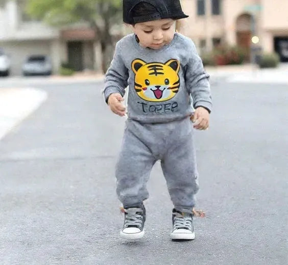 Grey Tiger Tracksuit for Kids