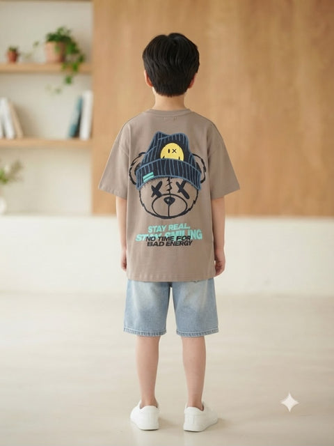 SmileyWorld® Graphic T-Shirt – Beige / Khaki